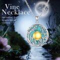 wholesale 925 Sterling Silver Turquoise & Gold Pearl Tree of Life Pendant Necklace-0-5