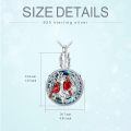 TOUPOP 925 Sterling Silver Red Cardinal Necklace Urn Ashes Memorial Jewelry-0-2