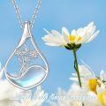 wholesale 925 Sterling Silver Mother of Pearl Floral Pendant Necklaces - Gifts for Her-0-29