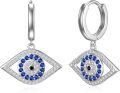 wholesale 925 Sterling Silver Blue Evil Eye Drop Earrings Turkish Amulet Jewelry for Women Girls Gifts-0-0