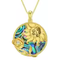 TOUPOP Sterling Silver Moon Star Necklace Sagittarius Zodiac Sign Pendant-0-3
