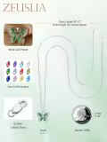wholesale 925 Sterling Silver Birthstone Butterfly Necklace for Women-0-3