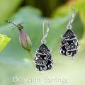 wholesale 925 Sterling Silver Black Tourmaline Crystal Healing Earrings for Women Spiritual Protection Jewelry-0-5