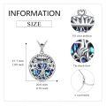 wholesale 925 Sterling Silver Abalone Shell Tree of Life Heart Charm Pendant Necklace Gifts for Women Girls Mom-0-1