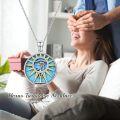 wholesale 925 Sterling Silver Eye of Horus Sunburst Ankh Hamsa Hand Turquoise Stone Religious Pendant Necklace-0-5