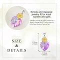wholesale 925 Sterling Silver Purple Crystal Sunflower Heart Musical Note Pendant Necklace-0-4