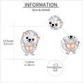 wholesale 925 Sterling Silver Cute Hedgehog Heart Stud Earrings for Women Girls  4PCs Set-0-3