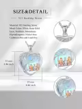 TOUPOP Sterling Silver Crystal Heart Sister Necklace, Forever My Friend Birthday Jewelry Gift-0-4