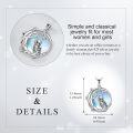 wholesale 925 Sterling Silver Moonstone Owl Crescent Moon Pendant Necklace for Women-0-3