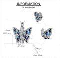 wholesale 925 Sterling Silver Butterfly Urn Necklaces for Ashes of Loved Ones - Memorial Remembrance Jewelry for Women-0-2
