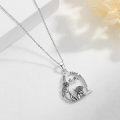 wholesale 925 Sterling Silver Highland Cow & Celtic Tree Of Life Pendant Necklaces For Women-0-2