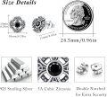 wholesale 925 Sterling Silver 925 Black Crystal Celtic Knot Cross Stud Earrings for Women and Men - Irish-0-3