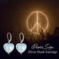 wholesale 925 Sterling Silver Heart-Shaped Moonstone Peace Sign Drop Earrings with Leverbacks for Women Gifts-0-5