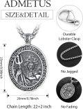 wholesale 925 Sterling Silver Greek Mythology Poseidon Amulet Pendant with 34 Rope Chain for Men Women  -0-1