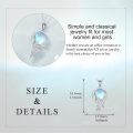 wholesale 925 Sterling Silver Phoenix Pendant Necklace With Moonstone And Cz-0-5