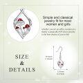 wholesale 925 Sterling Silver Red Mushroom Drop Earrings - Infinity Dangle s for Women & Girls-0-4