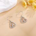 wholesale 925 Sterling Silver Greyhound Heart-Shaped Dangle Earrings Gift for Women-0-1