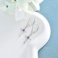 TOUPOP Sterling Silver Birthstone Infinity Cross Dangle Drop Earrings-0-4