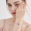 wholesale 925 Sterling Silver Blue Enamel Butterfly & Crescent Moon Adjustable Celtic Knot Bracelet - Irish  for Women-0-1