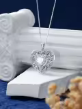 TOUPOP Sterling Silver 12 Birthstone Celtic Heart Necklace Birthday Anniversary Christmas Gifts-0-5