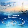 wholesale 925 Sterling Silver Multicolor Anchor Bracelet with Heart and Compass Jewelry for Women Adjustable Nautical Gift for Wife or Daughter-0-4