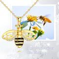 wholesale 925 Sterling Silver Bee Pendant Necklace-0-4