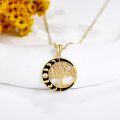 wholesale 14K Gold Black Onyx Tree Of Life Pendant Necklace for Women - Family Wisdom s-0-1
