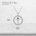 wholesale 925 Sterling Silver 12 Birthstones Nurse Necklace with Caduceus Nursing Graduation Gift-0-3