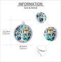 wholesale 925 Sterling Silver Tree of Life Owl Pendant Necklace with Abalone Shell and Cubic Zirconia Gifts for Women-0-3