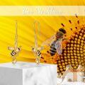 wholesale Gold 925 Sterling Silver Honey Bee Dangle Earrings 3D Insect Jewelry for Women Girls Minimalist Gift -0-4