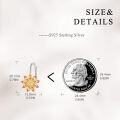 wholesale 925 Sterling Silver Sparkly Orange Crystal Sunflower Drop Earrings for Women-0-4
