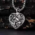 TOUPOP 925 Sterling Silver Hummingbird Urn Necklace For Ashes Memorial Keepsake-0-4