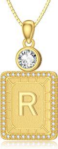 wholesale 18K Gold Sterling Silver A Z Initial Necklace for Women Gift for Mom Wife Girlfriend-0-0
