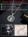 wholesale 925 Sterling Silver Medusa Head Snake Goddess Protection Pendant Necklaces s for Men & Women-0-2