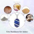 wholesale Sterling Silver Gemstone Urn Necklace for Ashes Memorial Jewelry-0-1