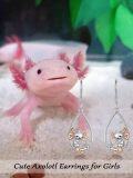wholesale 925 Sterling Silver Teardrop Axolotl Drop Earrings with Rose Gold Accents and Starfish Design-0-4
