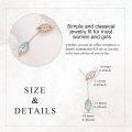 wholesale Rose Gold 925 Sterling Silver Blue Opal Leaf Pendant Chain Necklace for Women-0-4