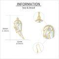 wholesale 925 Sterling Silver Abalone Shell Angel Wing Drop Earrings with Cubic Zirconia for Women-0-7