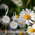 wholesale 925 Sterling Silver Sunflower Heart Drop Earrings for Women-0-3
