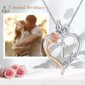 wholesale Sterling Silver Rose Heart Butterfly Initial Necklace for Women Anniversary Mother s Day Birthday Gift for Her Wife Girlfriend Mom-0-3