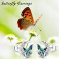 wholesale 925 Sterling Silver Abalone Shell Butterfly Stud Earrings Celtic Moon Irish  for Women-0-6