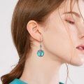 wholesale 925 Sterling Silver Celtic Knot Tree Of Life Earrings Wholesale With Green Malachite And Blue Crystal-0-4