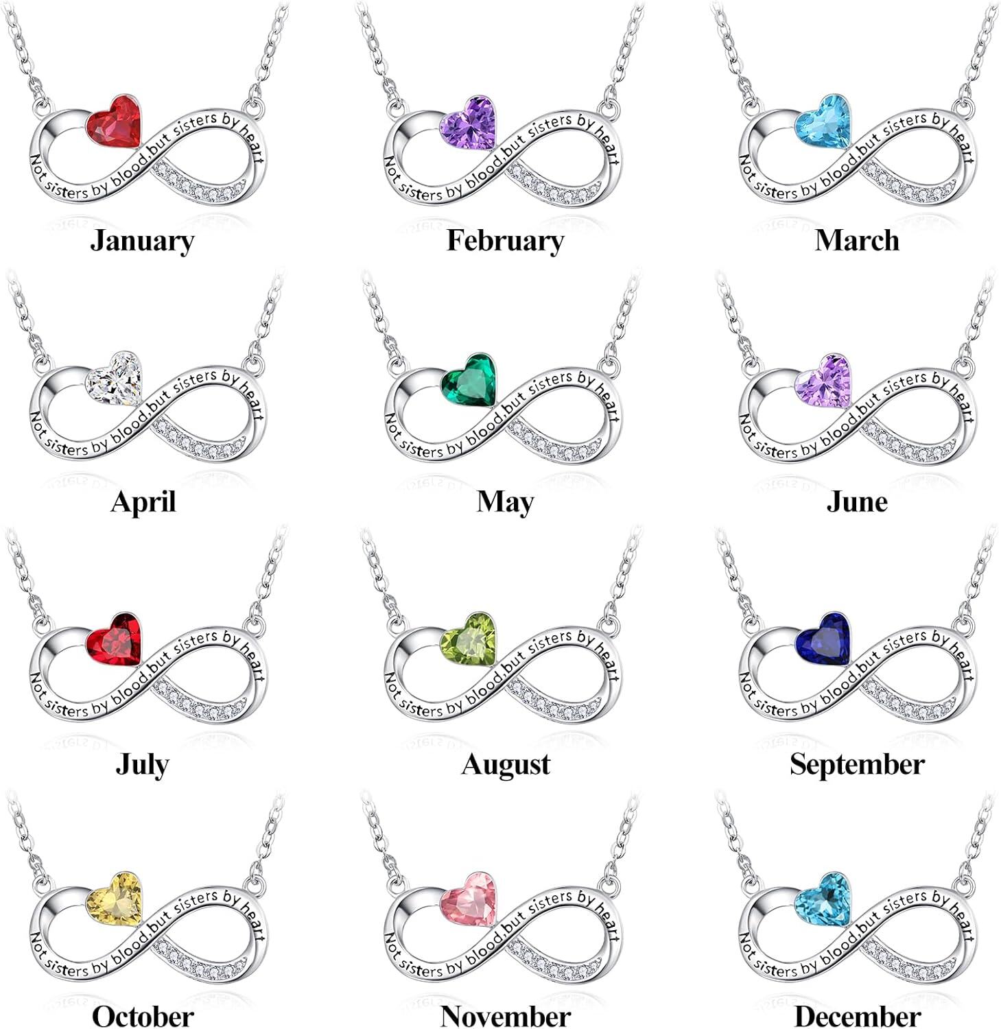  Sterling Silver Best Friend Mother Couple Necklace for Women Sisters Mom Lovers Gift -0-6