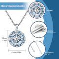 wholesale 925 Sterling Silver Blue Enamel Compass Pendant Necklace  for Women and Men-0-4