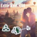 wholesale 925 Sterling Silver Celtic Birthstone Stud Earrings Celtic Knot Jewelry Gifts-0-3