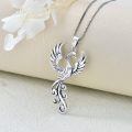 wholesale 925 Sterling Silver Phoenix Bird Pendant Necklace for Women-0-2