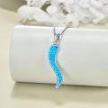 wholesale 925 Sterling Silver Opal Teardrop Pendant Necklace-0-7