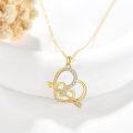 wholesale 14K Gold Arrow Through the Heart Pendant Necklace - Valentines Day Gifts for Her-0-3