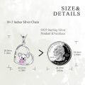 wholesale 925 Sterling Silver Koala Heart Pendant Necklace-0-3