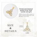 wholesale 14K Gold Diamond Celtic Triquetra Trinity Knot Pendant Necklace-0-4